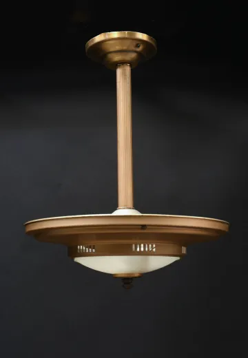 Brass Semi-Flush Hanging Pendant