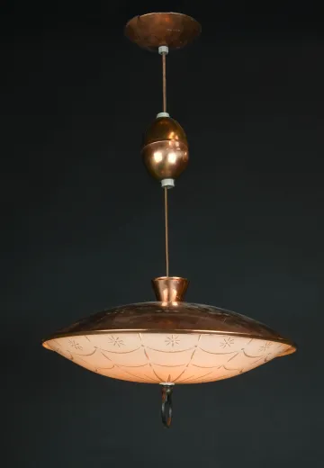 Mid Century Pull Down Hanging Pendant