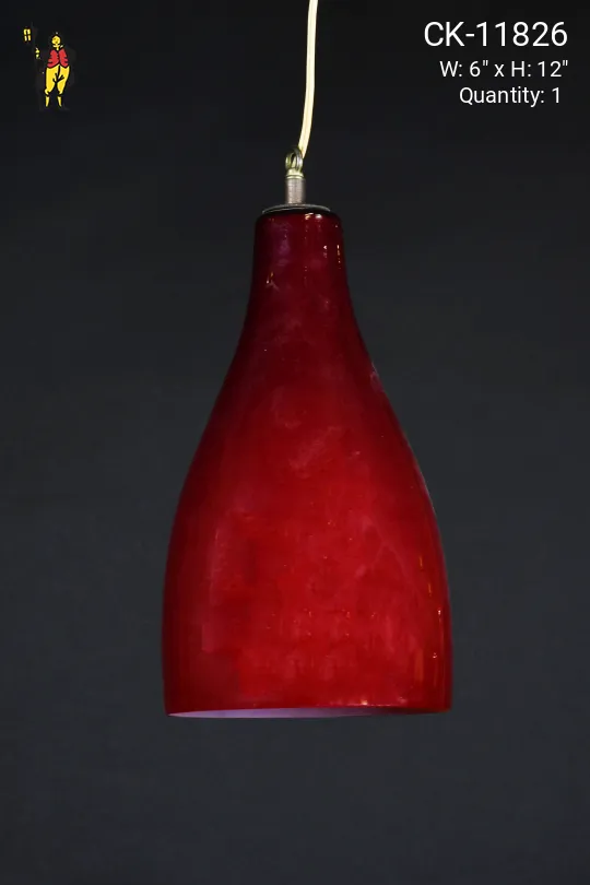 Red Glass Hanging Pendant