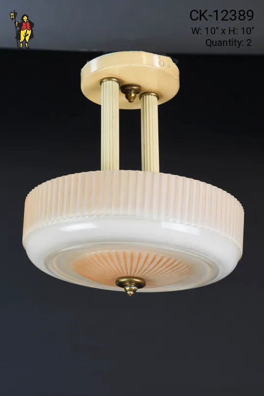 Mid Century Semi Flush Mount Fixture