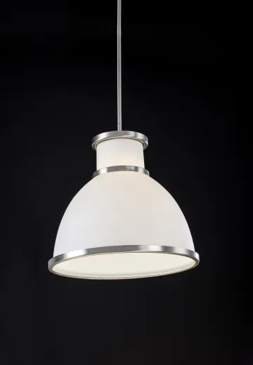 Contemporary Milk Glass Dome Pendent