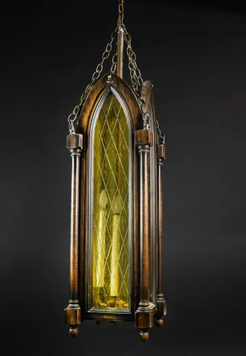 Wooden Gothic Hanging Lantern