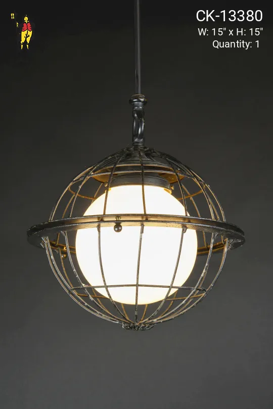 Caged Globe Hanging Pendant