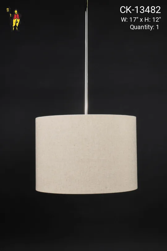 Beige Drum Shade Pendant