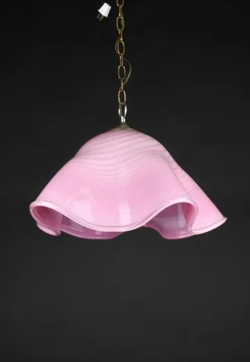 Pink Blown Glass Hanging Pendant