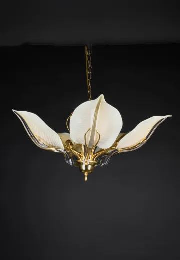 Glass Leaf Chandelier
