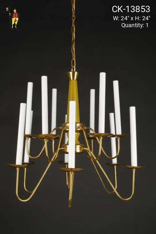 Mid Century Twelve Light Chandelier