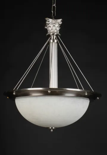 Nickel Hanging Bowl Fixture