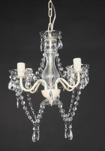 Plastic Four Light Petite Chandelier