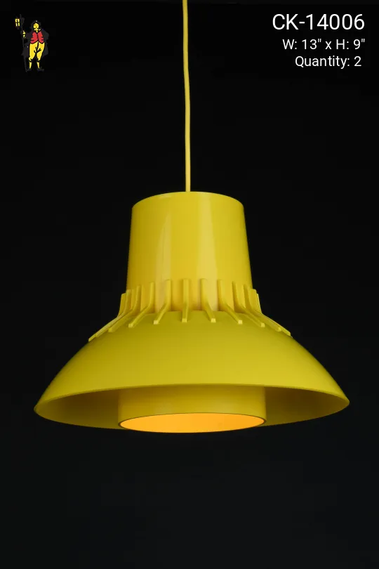 Yellow Mid Century Hanging Pendant