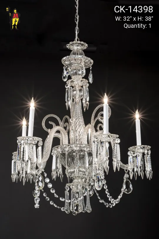 Crystal Chandelier with Scrolls