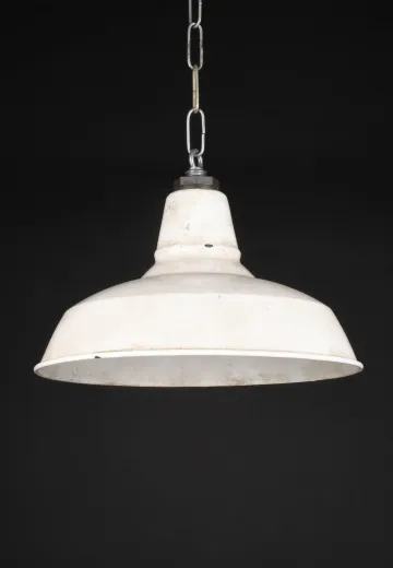 14" White Distressed Hanging RLM