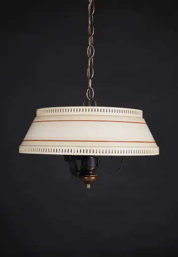Metal Shaded Three Light Hanging Pendant