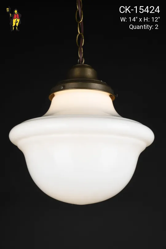 14" Large Glass Globe Hanging Pendant