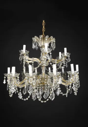 Two Tiered Crystal Chandelier