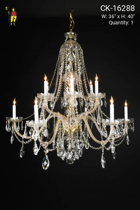 Twelve Light Crystal Chandelier
