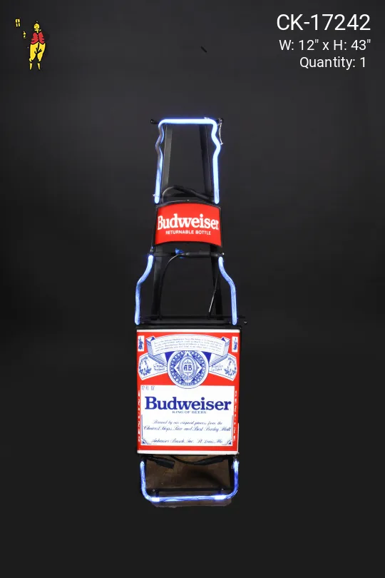 Blue Neon "Budweiser" Beer Sign - Not Cleared by CK