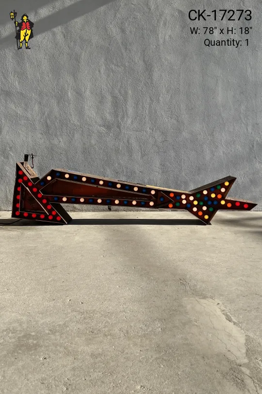 Metal Vegas Arrow Hanging Fixture (Double Sided)