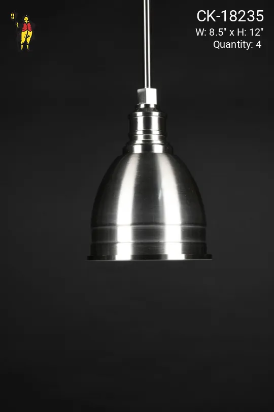 Polished Nickel Hanging Reflector Pendant