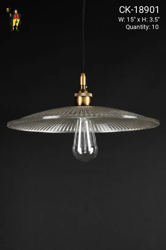 Glass Halophane Reflector Pendant