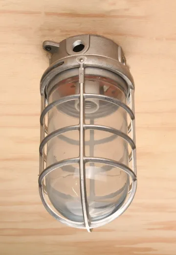 Metal Caged Vapor Proof Ceiling Mount Fixture