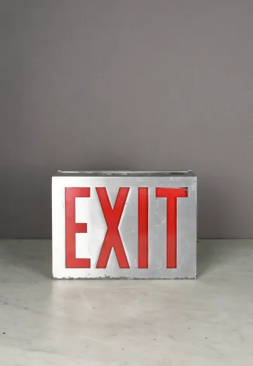 Metal Single Sided Wall/Ceiling Mount Exit Sign