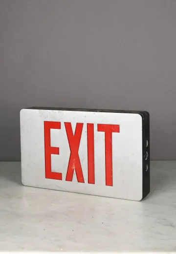 Metal Double Sided Wall Mount Exit Sign