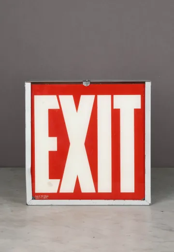 Single Sided Wall Mounted Red Exit Sign