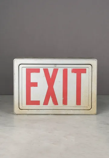Single Sided Wall Mounted Metal Exit Sign