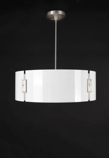 Hanging Acrylic Modern Drum Pendant