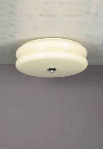 Mid Century Glass Flush Mount Fixture