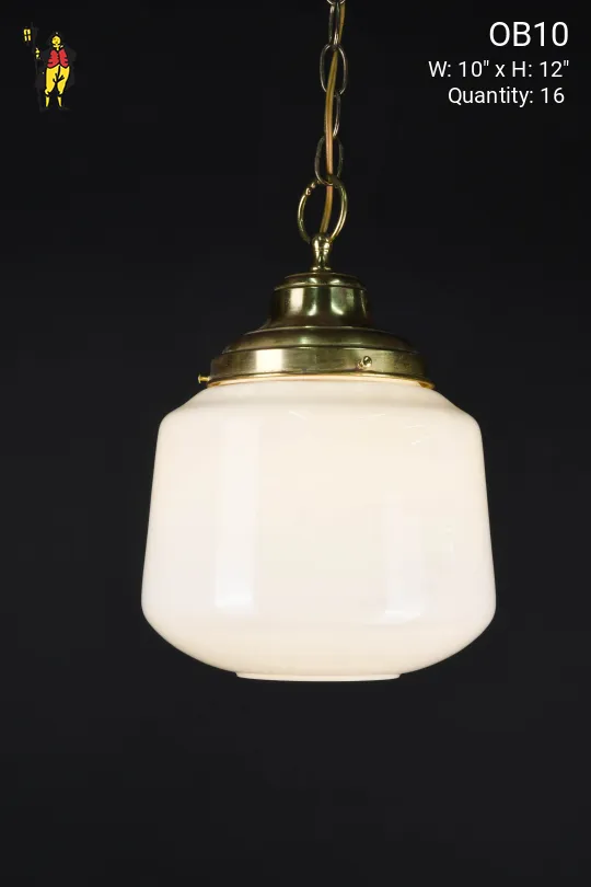 10" Open Bottom Hanging Glass Globe