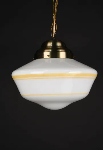 Yellow Striped 14" Schoolhouse Globe