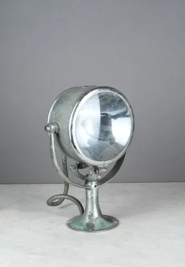 Vintage Nickel Swivel Spotlight