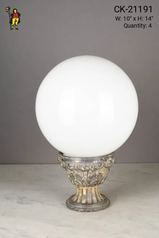 Distressed Newel Post Globe
