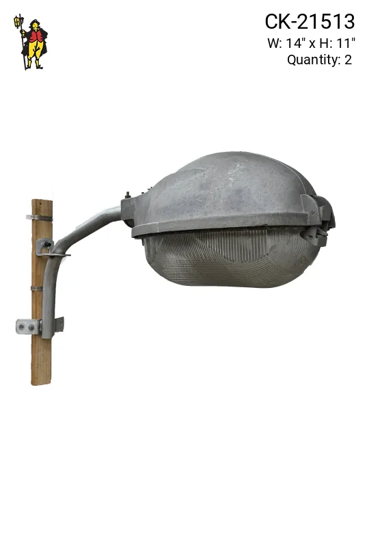 14" Cobra Head On Metal Arm (No Base or Post, Arm Only)