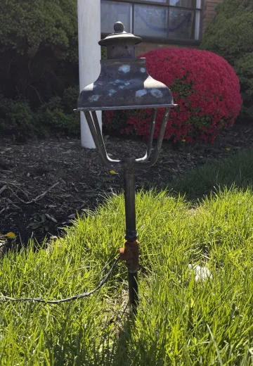 Black Distressed Patio Light