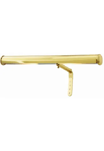 14" Polished Brass Picture Light On Straight Arm