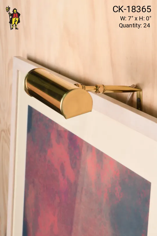 Polished Brass 7" Picture Light