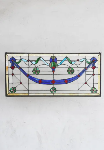 Blue Rectangular Stain Glass