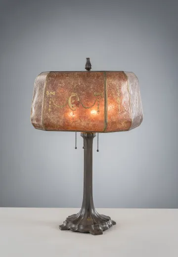 Bronze Mica Shaded Table Lamp