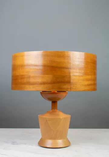 Large Wooden Table Lamp