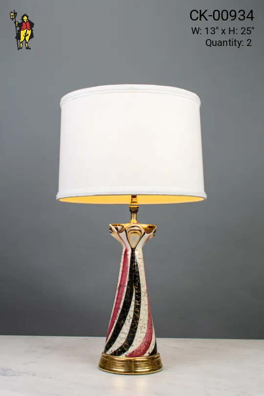 Multicolor Abstract Ceramic Table Lamp