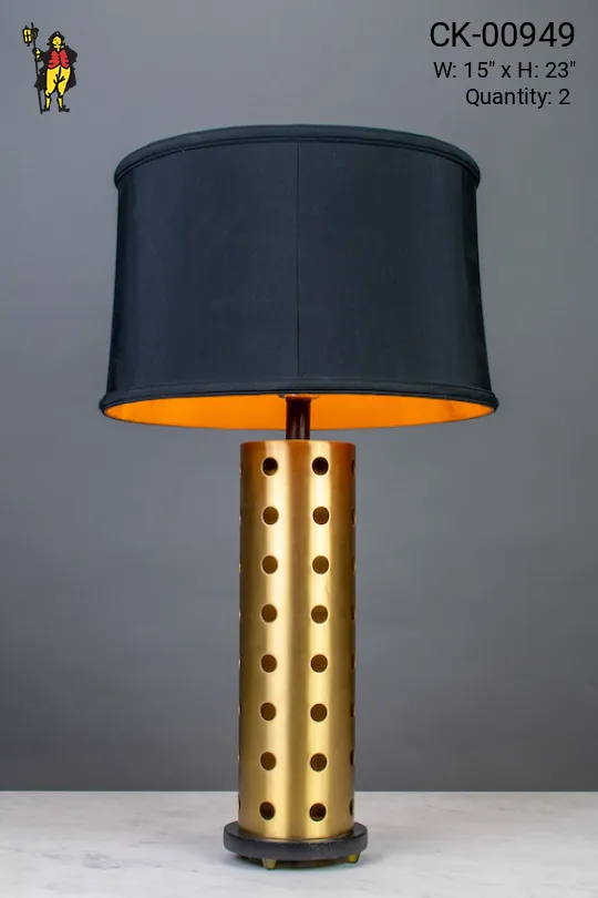 Pierced Brass Table Lamp