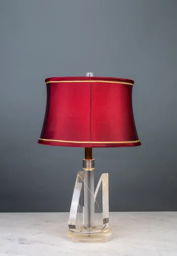 Glass Triangles Table Lamp