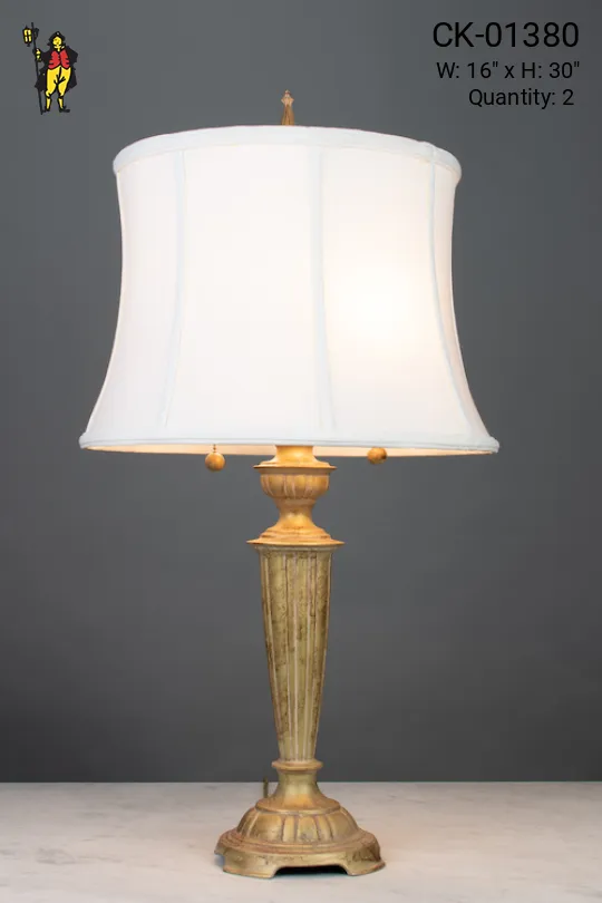 Distressed Collumn Table Lamp