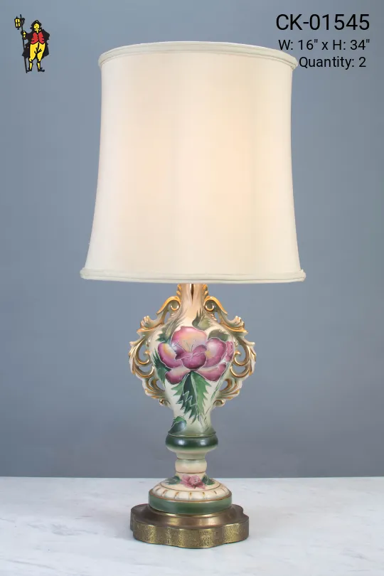 Floral Ceramic Table Lamp