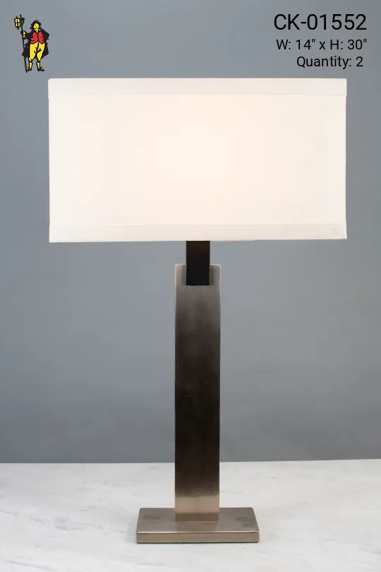 Silver Contemporary Table Lamp