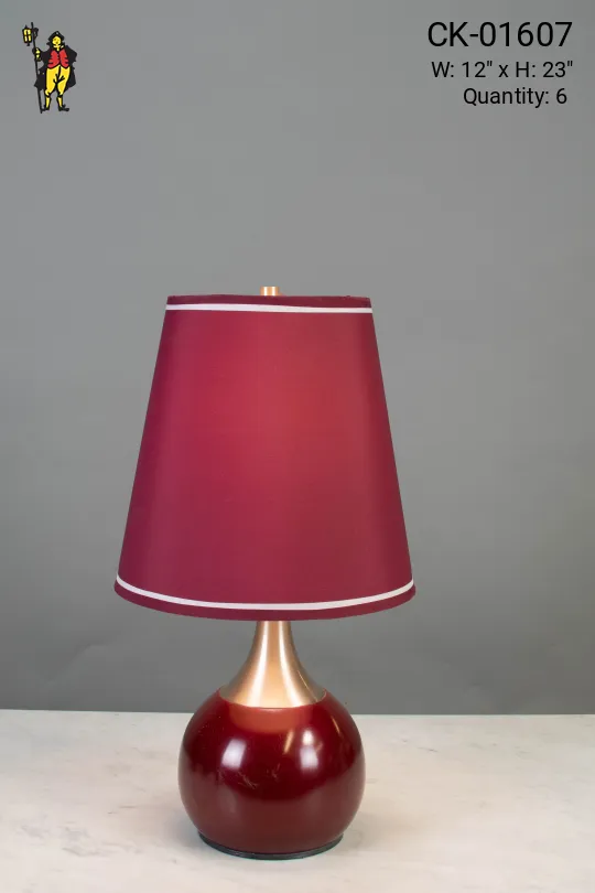 Red & Silver Metal Touch Acitvated Table Lamp