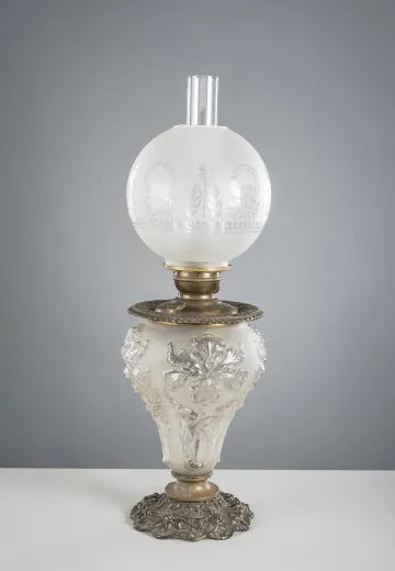 Old Electrified Electrified Oil Lamp